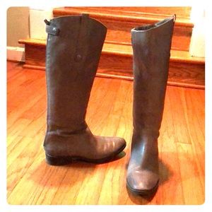 Sam Edelman grey leather boots
